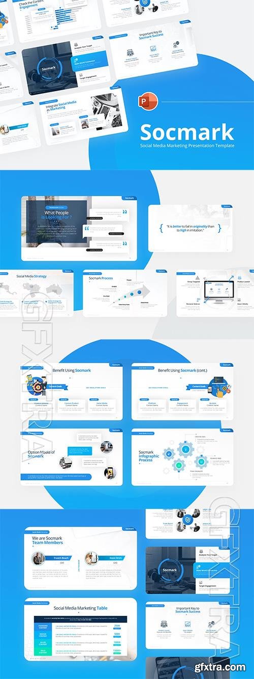 Socmark Social Media Marketing PowerPoint Template YG73X6D