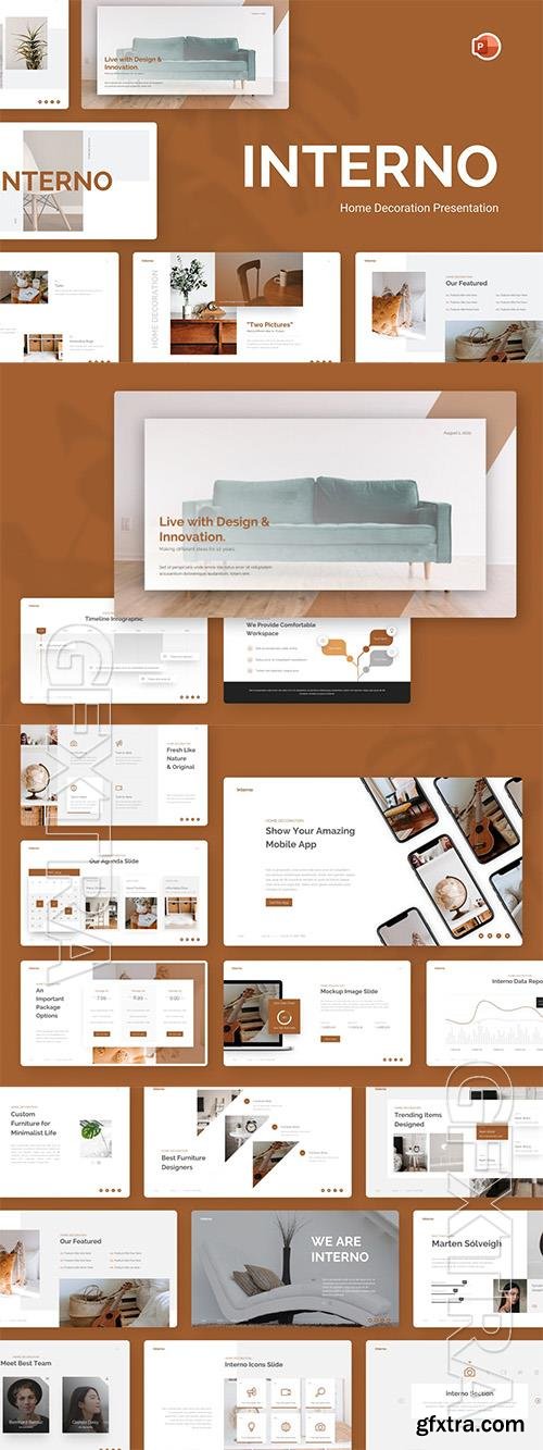 Interno Home Decoration PowerPoint Template 2VEM9WK