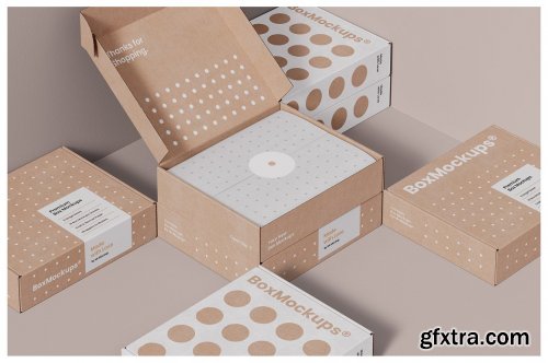 CreativeMarket - Box Mockup Bundle - Mailing Box 6264133