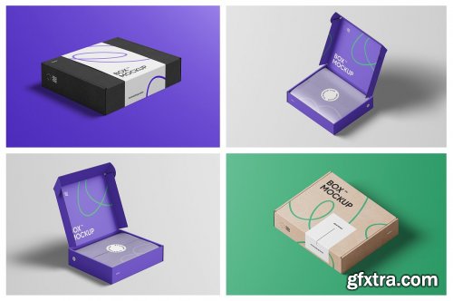 CreativeMarket - Box Mockup Bundle - Mailing Box 6264133