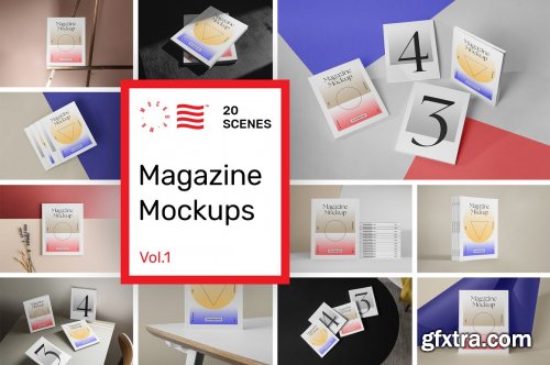 CreativeMarket - Magazine Mockups Vol.1 6264182