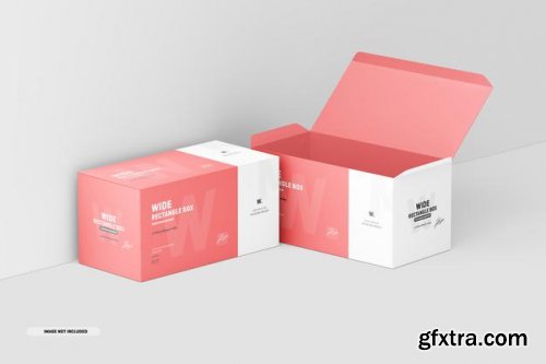 Wide rectangle box mockup