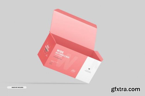 Wide rectangle box mockup