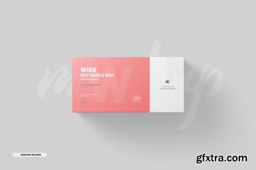 Wide rectangle box mockup