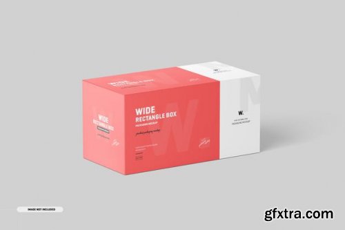 Wide rectangle box mockup