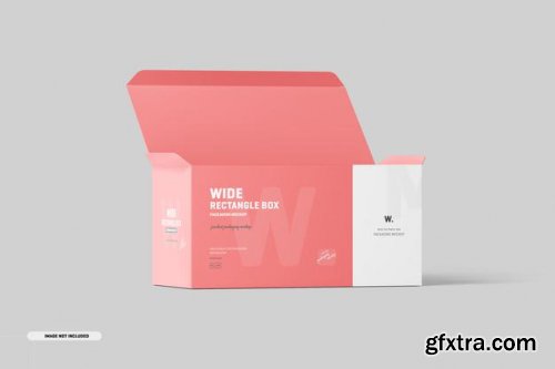 Wide rectangle box mockup