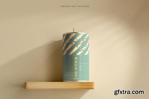 Aluminum oil can mockup