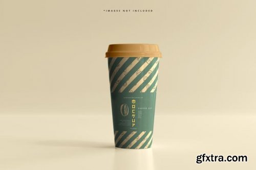 Large size biodegradable paper cup mockup