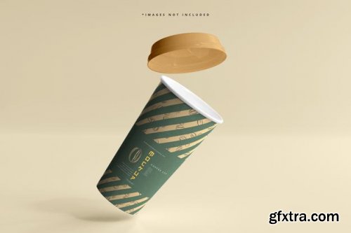 Large size biodegradable paper cup mockup