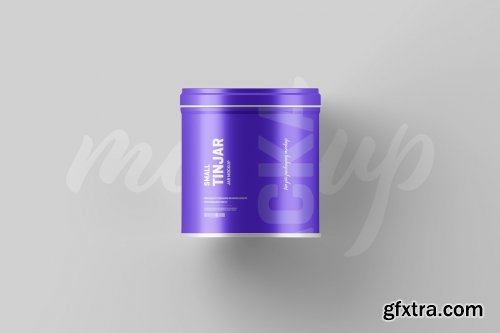 CreativeMarket - Small Tin Jar Packaging Mockup 6263945