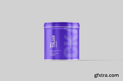 CreativeMarket - Small Tin Jar Packaging Mockup 6263945