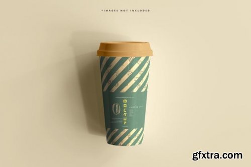 Large size biodegradable paper cup mockup