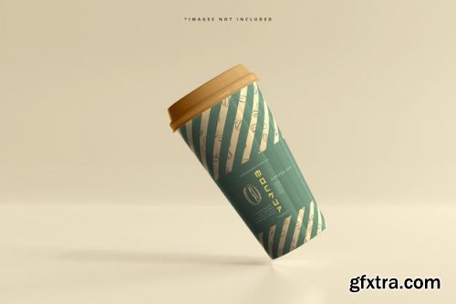 Large size biodegradable paper cup mockup