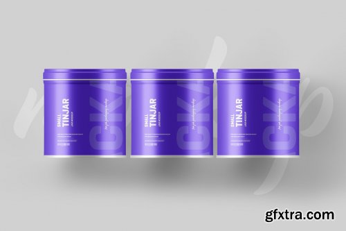 CreativeMarket - Small Tin Jar Packaging Mockup 6263945