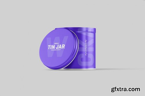 CreativeMarket - Small Tin Jar Packaging Mockup 6263945