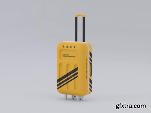 Hardside luggage mockup