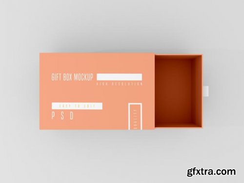 Open delivery box mockup