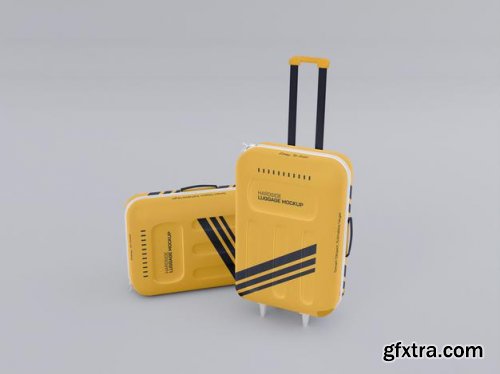 Hardside luggage mockup