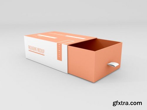 Open delivery box mockup