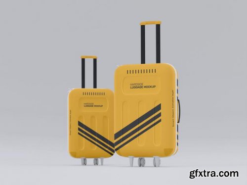 Hardside luggage mockup