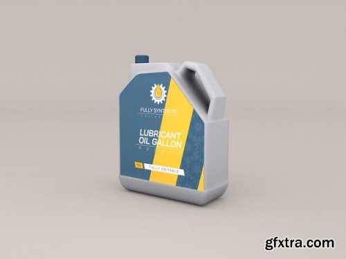 Engine oil plastic bottles mockup