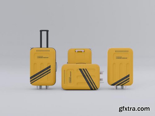 Hardside luggage mockup