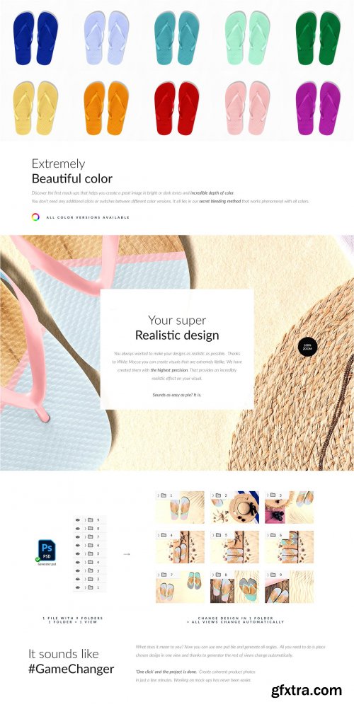 CreativeMarket - Flip Flops & Beach Mock-ups Set 6195994