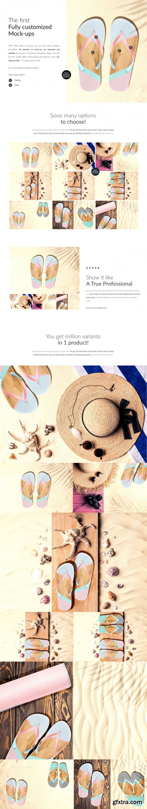 CreativeMarket - Flip Flops & Beach Mock-ups Set 6195994