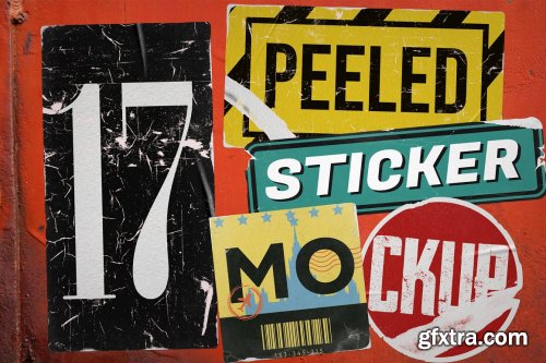 CreativeMarket - Peeled Sticker Mockup 6217020