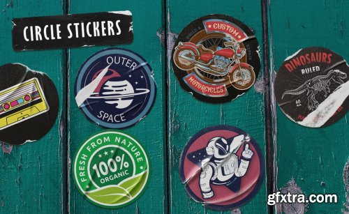 CreativeMarket - Peeled Sticker Mockup 6217020