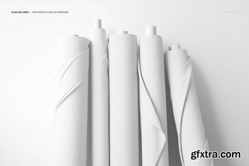 CreativeMarket - Fabric Rolls Mockup (16/FFv.11) 6258937