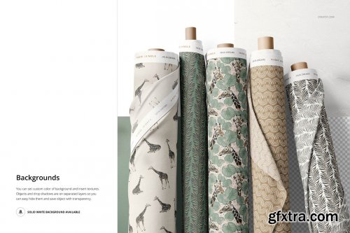 CreativeMarket - Fabric Rolls Mockup (16/FFv.11) 6258937