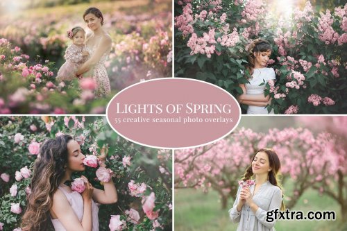 CreativeMarket - Lights of Spring photo overlays 5879066