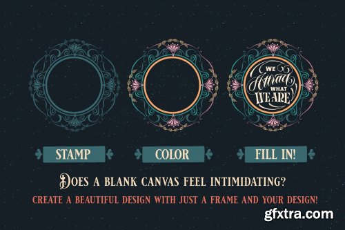 CreativeMarket - Procreate Frame Brush Stamps 5755575