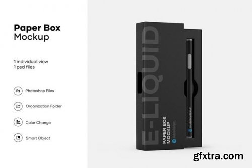 Opened box w vape pen mockup 