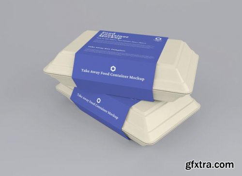 Food container package mockup