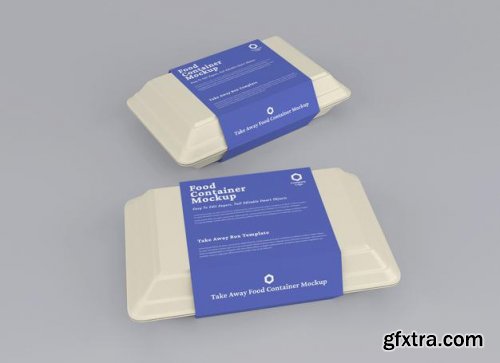 Food container package mockup