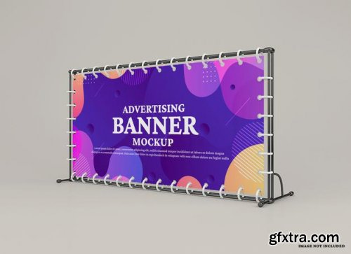 Advertising wall banner mockup