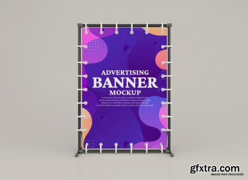 Advertising wall banner mockup