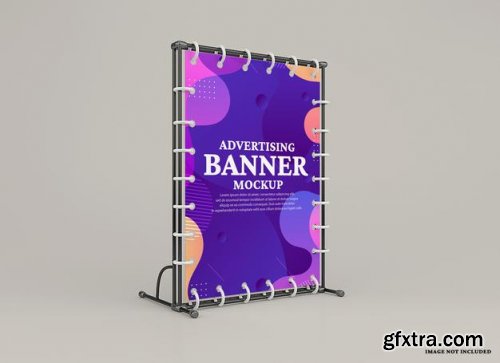 Advertising wall banner mockup