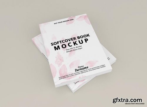 Softcover book cover mockup