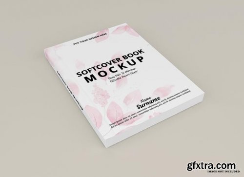 Softcover book cover mockup