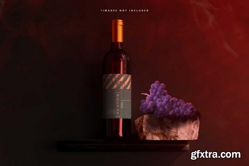 Wine bottles mockup