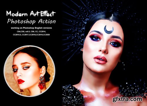 CreativeMarket - Modern Art Effect Photoshop Action 5378257