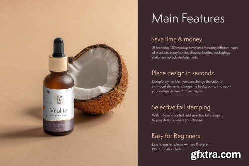 CreativeMarket - Natura – Cosmetics Mockups 5426379