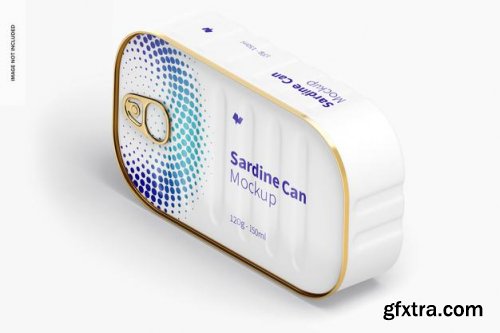 120g sardine can mockup