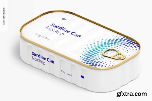 120g sardine can mockup