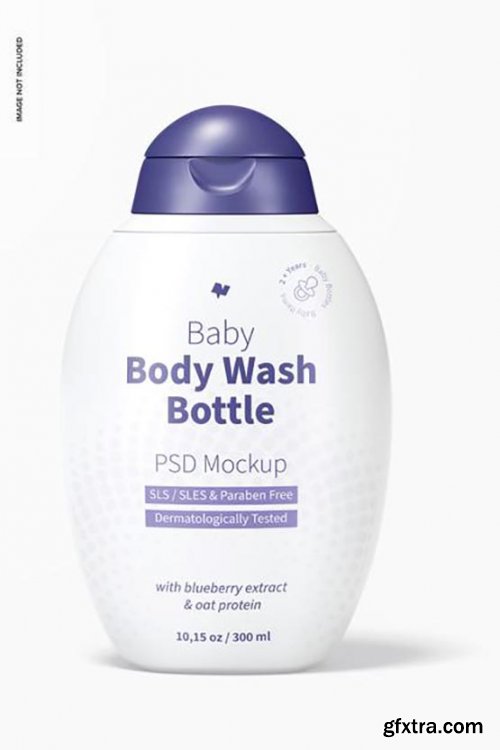 Baby body wash bottles mockup