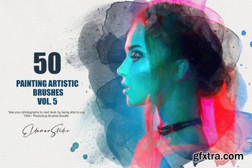 CreativeMarket -   50 Painting Artistic Brushes - Vol. 5 6259372