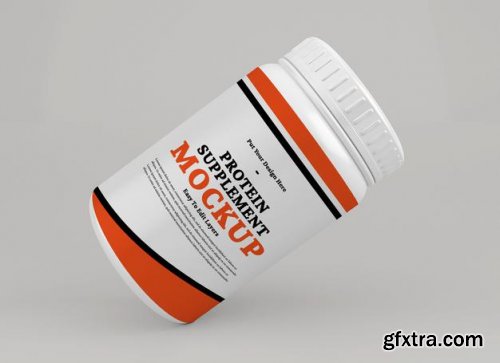 Protein supplement container mockup